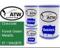 Preview: Chevrolet, Forest Green Metallic, 57 / WA387E: 500ml Lackdose + 500ml Klarlack + 250ml Härter - Set, von ATW Autoteile West.